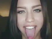 a very long and naughty tongue