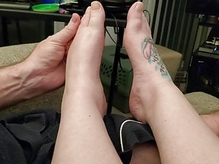 Husband Rubbing My Lotion On My Feet...
