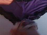 Cumming on sisters Purple panties 