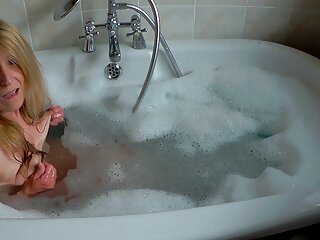 Bubble Bath, Small Tits, Mature, Feet