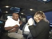 White skanky slut bbc in limo