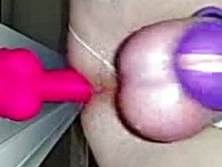 Sissy cuck Impaling while in chastity