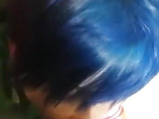 Blue haired boy...
