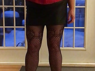 Pantyhose, Red Heels, Red, Red Corset