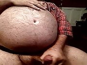 Str8 daddy play with his belly