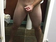 Stroking at the gym before I shower