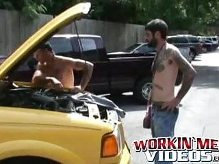 Hairy Studs Fix A Car And End Up Rawfucking Deep And Hard