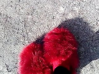 American, Slippers, Fuzzy