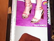 Cumming on Chloe Moretz's feet.