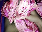 Handjob with pink shaded satin silky salwar of neighbour (01)