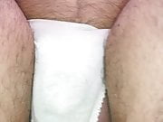 More white cotton panty pissing