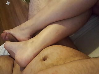 Footjob solejob wife when i am...