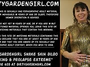 Dirtygardengirl snake skin dildo fucking & prolapse extreme