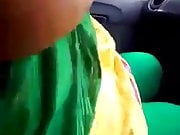 tamil big boobed aunty show her tits inside car  