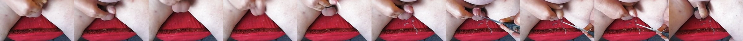 My Red Painted Balls CBT Gay Free Group Sex Porn Video 25