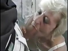 Blonde Granny Takes on a Young Man and Gets a Facial