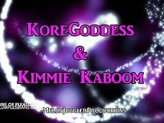 .Kimmie Kaboom's girlfriend squirts all over her huge tits.