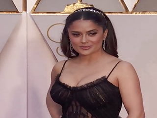 Salma Hayek At 2017 Oscars Red Carpet...