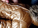Cum on shiny gold Coolcat jacket