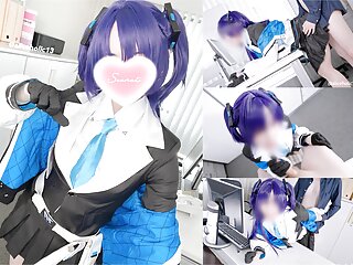 Hayase Yuka  Blue Archive Cosplay OfficeLove Hentai creampie compilation