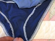 Jerkin and cumming into wifes panties 