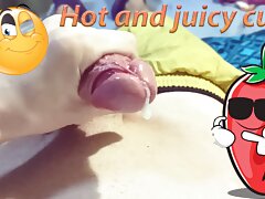 Hot cumshot thick cum, the twink cum up moaning