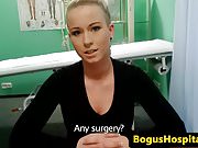 Amateur euro dickriding doctor in office