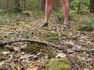 Naked In The Wood Cumshot