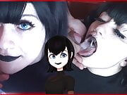 Hot goth gets a Massive cumshot on face - Mavis Cosplay