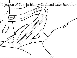 Animation of Cum Injection Inside My Cock by Another Cock