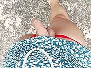 Joana walking and masturbating in open air