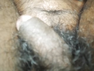 Indian boy fingering his ass with vigetabl and his black cock cum outside