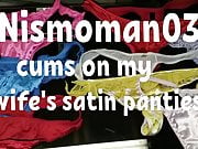 Nismoman03 cums on my wife's panties