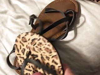 Gf leopard flipflop sandals...