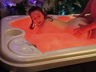 Cheating on My Girlfriend with Naughty Aleya Sun in a Hot Tub