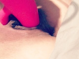 Meaty pussy cumming on pink toy...
