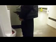 Hung Latino Showing Off Public Toilet