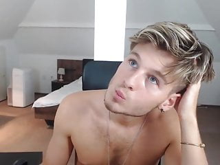 Blonde guy with webcam...