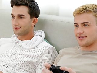 Two cute twink boy have sex...