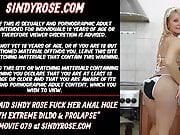 Sexy Maid Sindy Rose fucks her anal hole with an extreme dildo