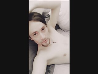 Skinny Tattooed Guy Waiting For You Horny In Bed With...