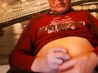 Grandpa Stroke On Webcam