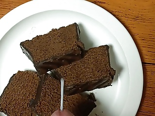 Chocolate cake with cum...