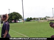 TheReaLWorkout Slutty Brunette Gets Fucked To Make The Team