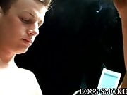 Twink Ayden James ass fucked after poolside smoking