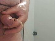 piss and cum in the shower at work