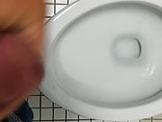 Jerking in Public Washroom