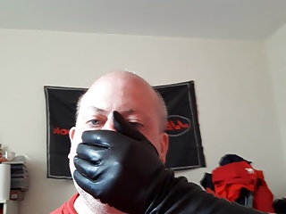 Sexy Leather Gloves Handjob Sexy Leather Gloves Handjob