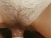 fucking hairy pussy on the table 