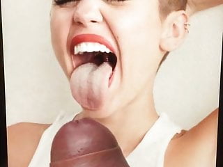Miley cyrus is going to swallow...